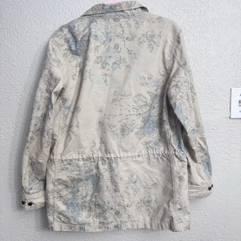 Chaps Floral Utility Jacket | Women’s Medium Cotton Field Jacket